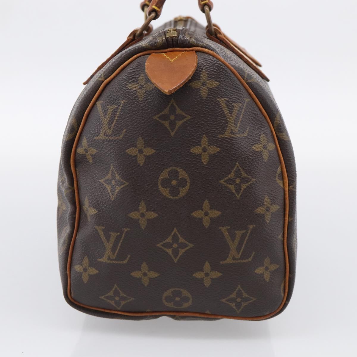 LOUIS VUITTON Monogram Speedy 25 Hand Bag M41528 LV Auth RV015