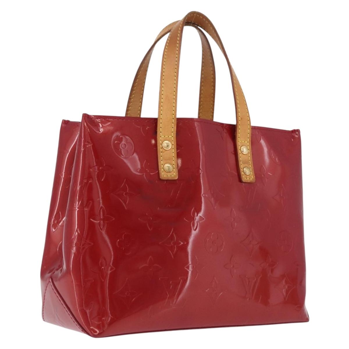 LOUIS VUITTON Monogram Vernis Reade PM Bag Pomme D'amour M91990 LV Auth RV016