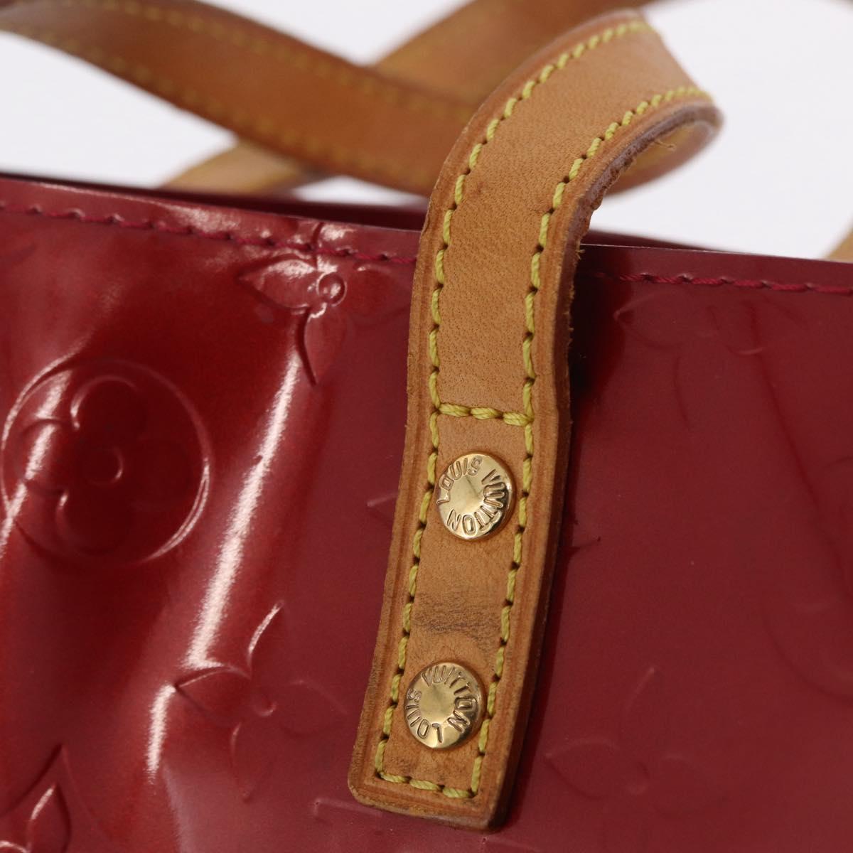 LOUIS VUITTON Monogram Vernis Reade PM Bag Pomme D'amour M91990 LV Auth RV016