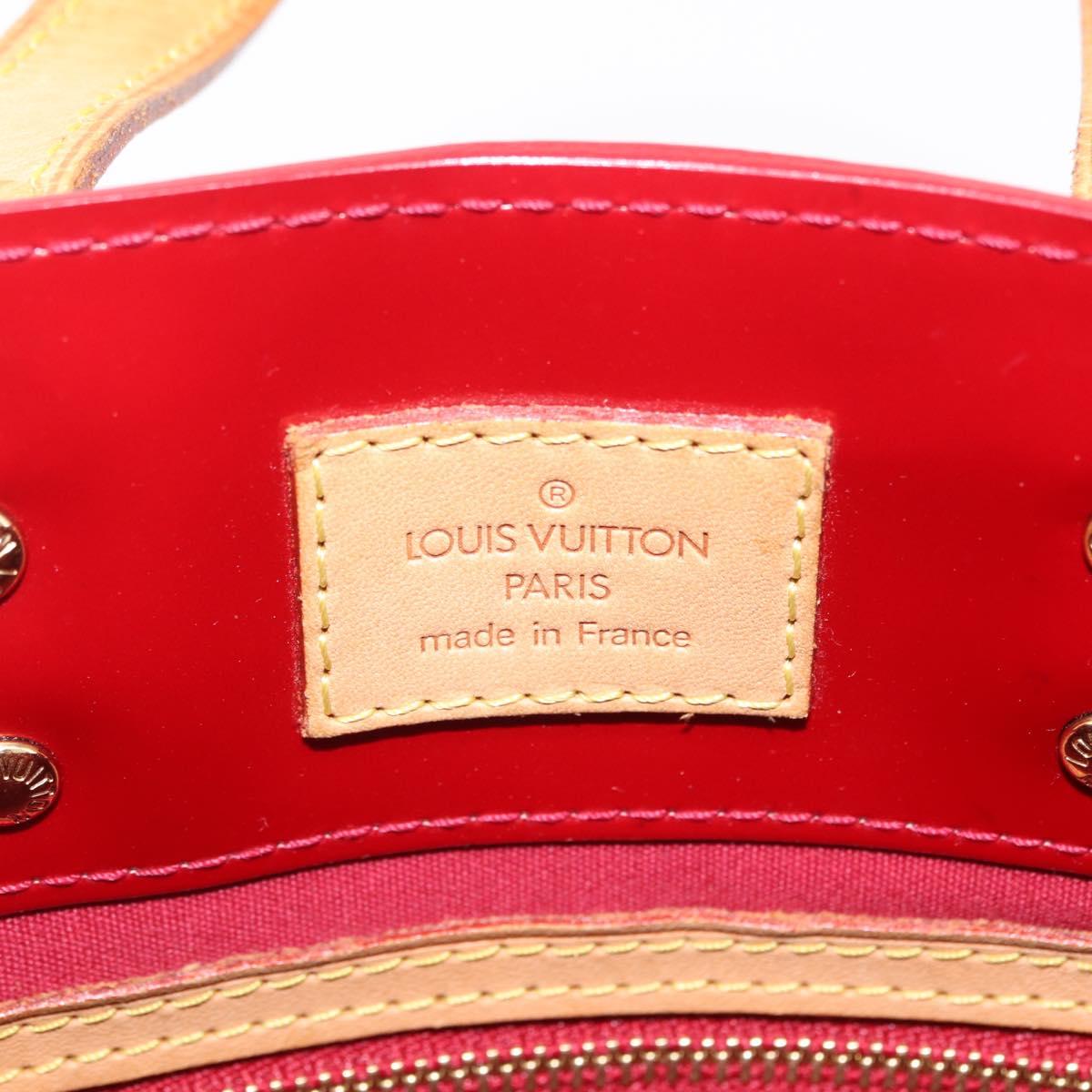 LOUIS VUITTON Monogram Vernis Reade PM Bag Pomme D'amour M91990 LV Auth RV016