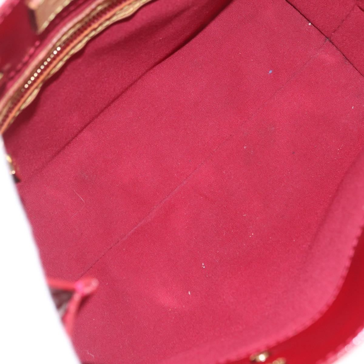 LOUIS VUITTON Monogram Vernis Reade PM Bag Pomme D'amour M91990 LV Auth RV016