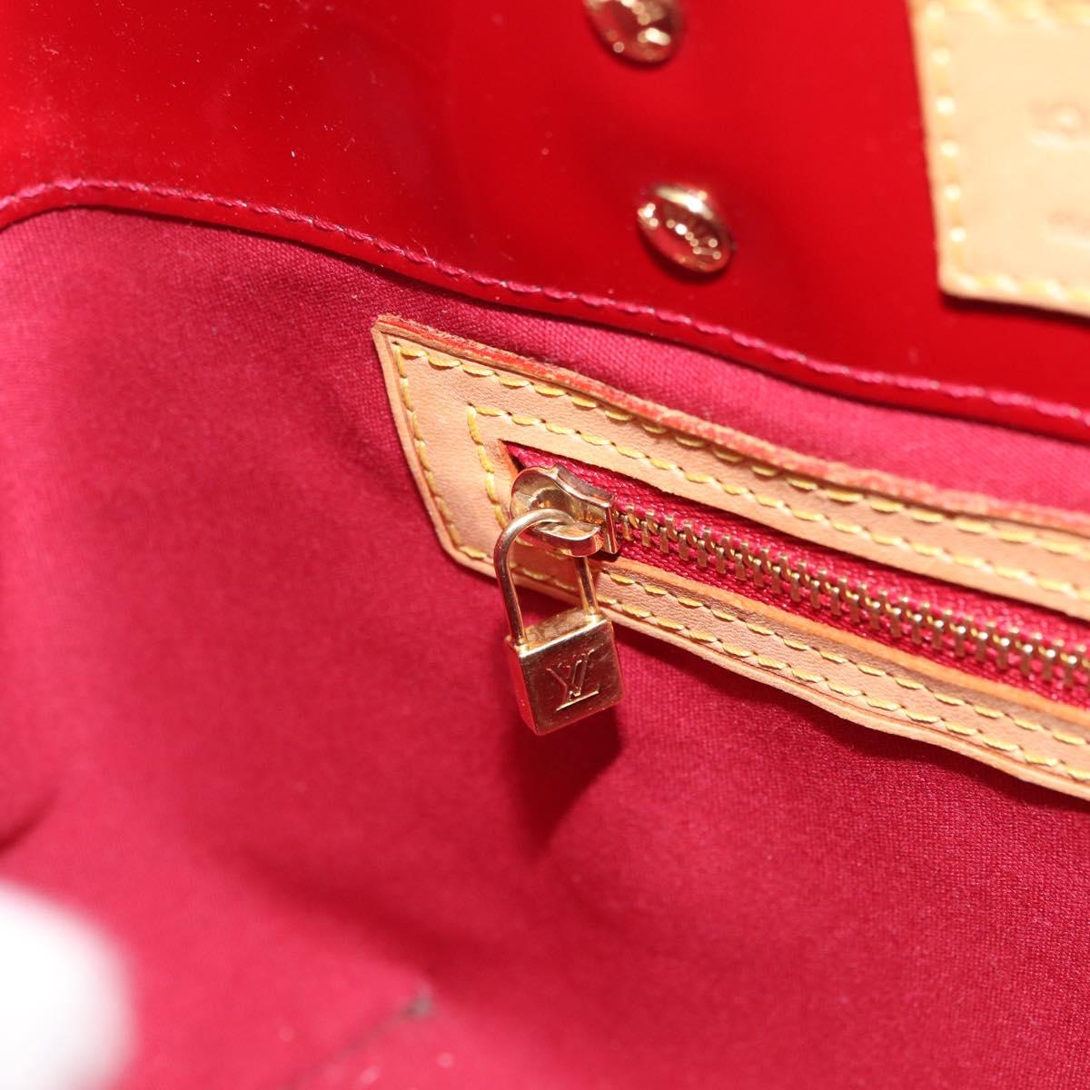 LOUIS VUITTON Monogram Vernis Reade PM Bag Pomme D'amour M91990 LV Auth RV016