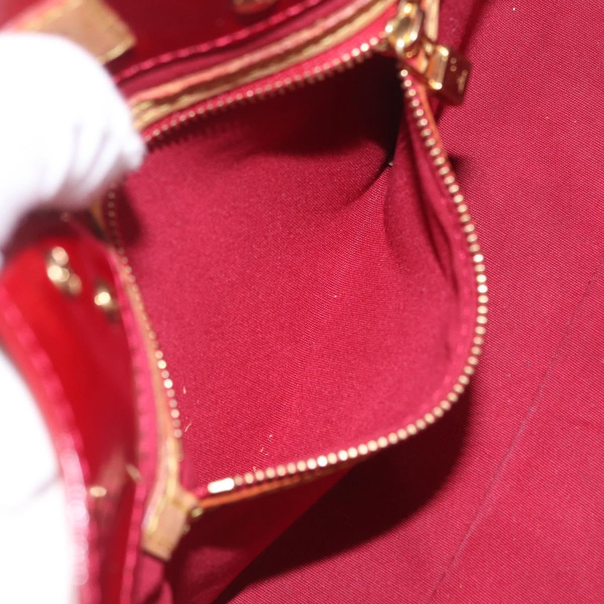 LOUIS VUITTON Monogram Vernis Reade PM Bag Pomme D'amour M91990 LV Auth RV016