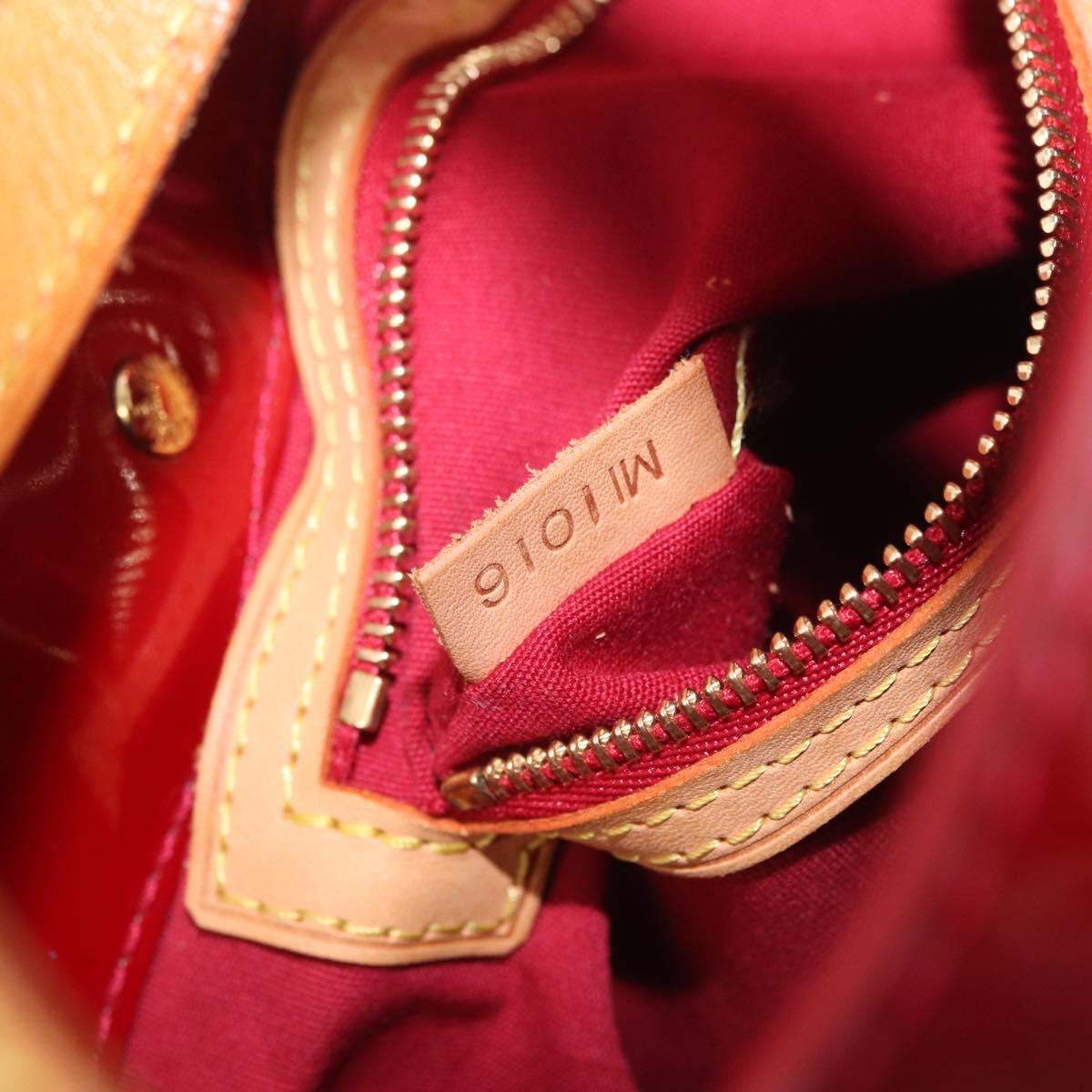 LOUIS VUITTON Monogram Vernis Reade PM Bag Pomme D'amour M91990 LV Auth RV016