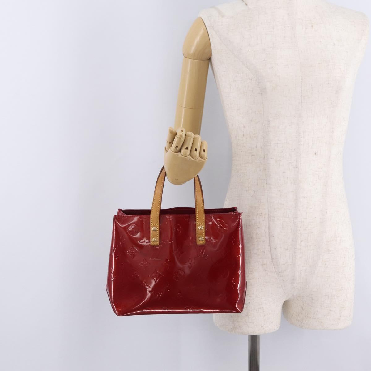 LOUIS VUITTON Monogram Vernis Reade PM Bag Pomme D'amour M91990 LV Auth RV016