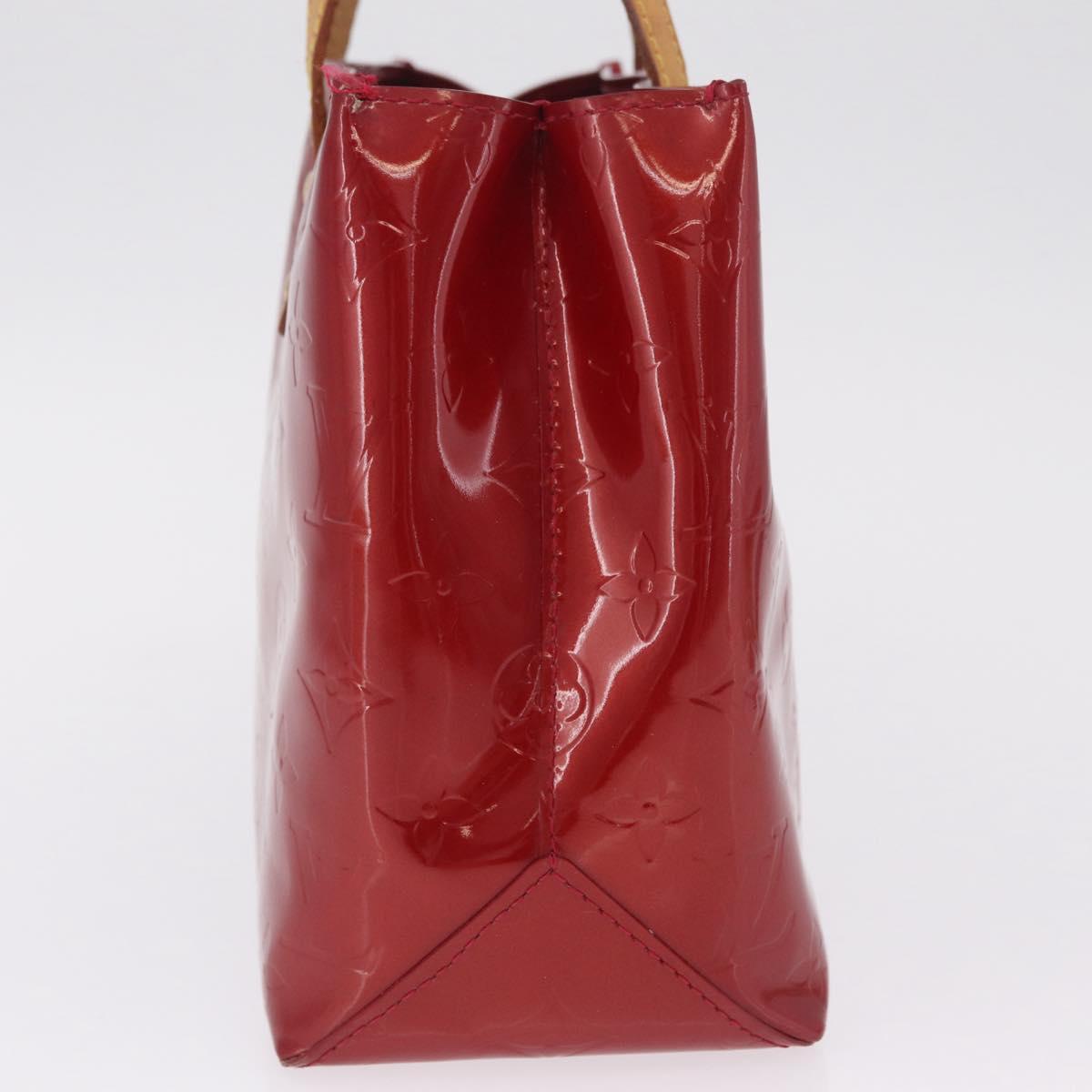 LOUIS VUITTON Monogram Vernis Reade PM Bag Pomme D'amour M91990 LV Auth RV016
