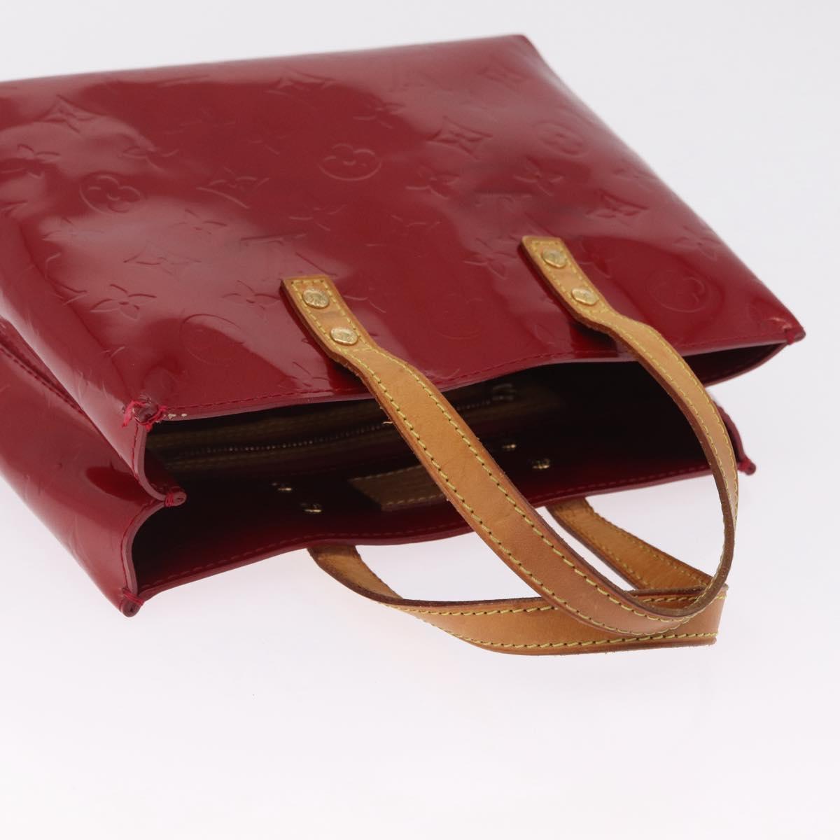 LOUIS VUITTON Monogram Vernis Reade PM Bag Pomme D'amour M91990 LV Auth RV016