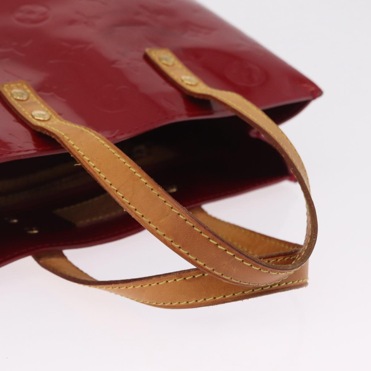 LOUIS VUITTON Monogram Vernis Reade PM Bag Pomme D'amour M91990 LV Auth RV016