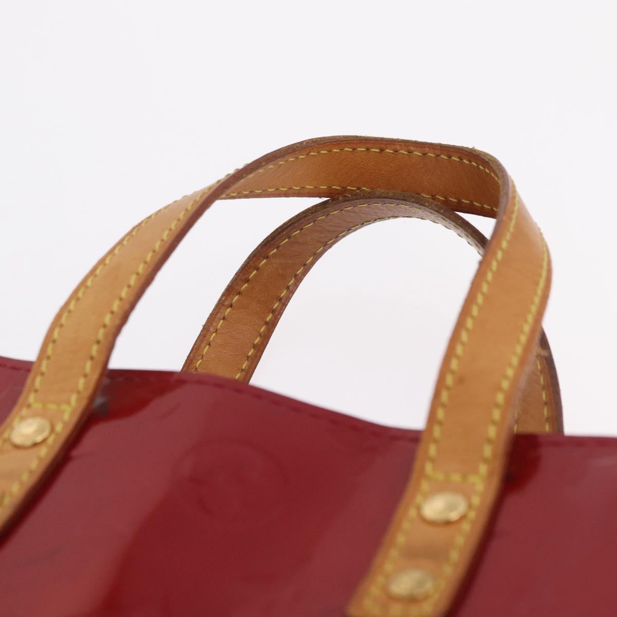 LOUIS VUITTON Monogram Vernis Reade PM Bag Pomme D'amour M91990 LV Auth RV016