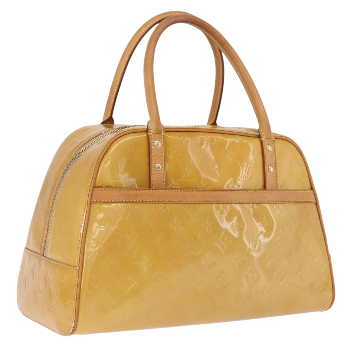 LOUIS VUITTON Monogram Vernis Tompkins Square Bag Beige M91149 LV Auth RV017