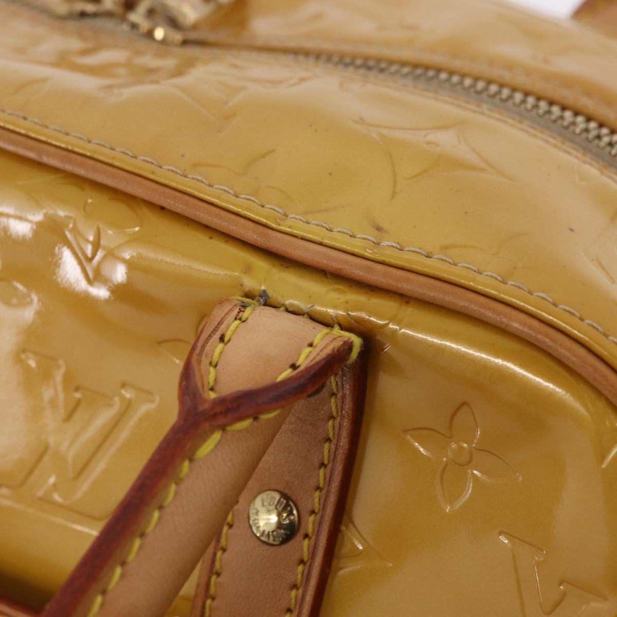 LOUIS VUITTON Monogram Vernis Tompkins Square Bag Beige M91149 LV Auth RV017