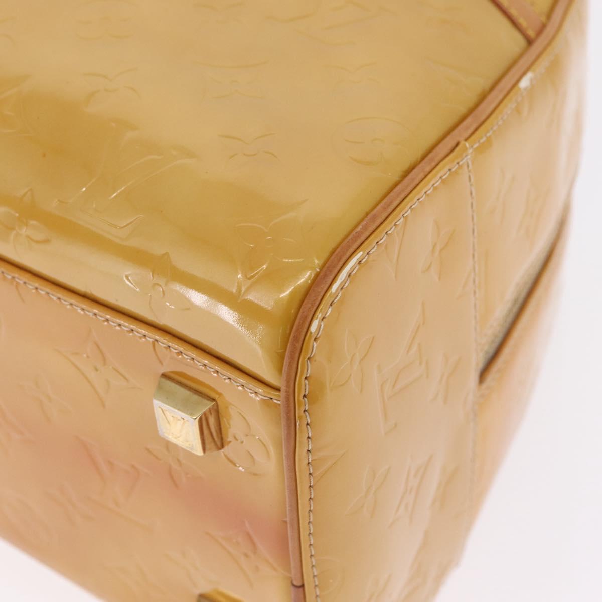LOUIS VUITTON Monogram Vernis Tompkins Square Bag Beige M91149 LV Auth RV017