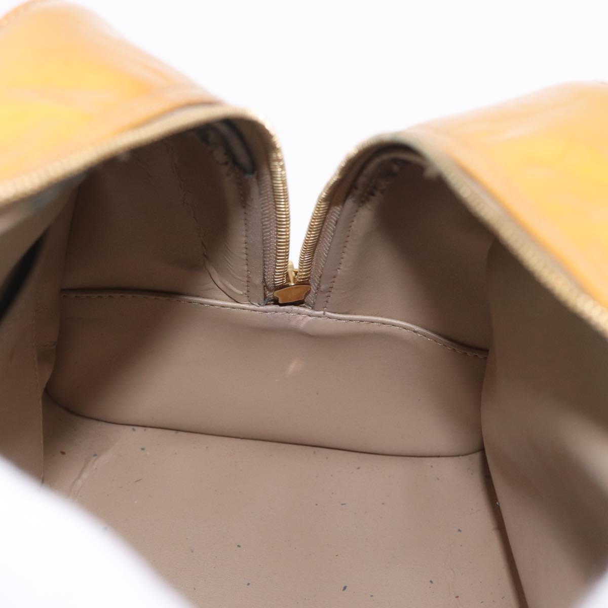 LOUIS VUITTON Monogram Vernis Tompkins Square Bag Beige M91149 LV Auth RV017
