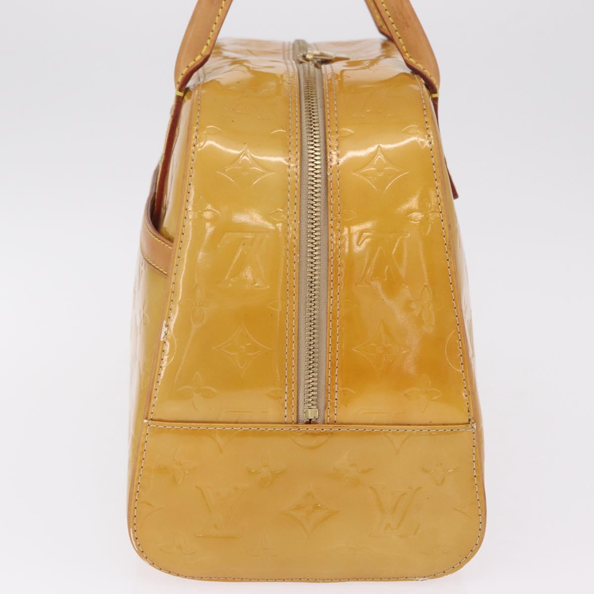 LOUIS VUITTON Monogram Vernis Tompkins Square Bag Beige M91149 LV Auth RV017