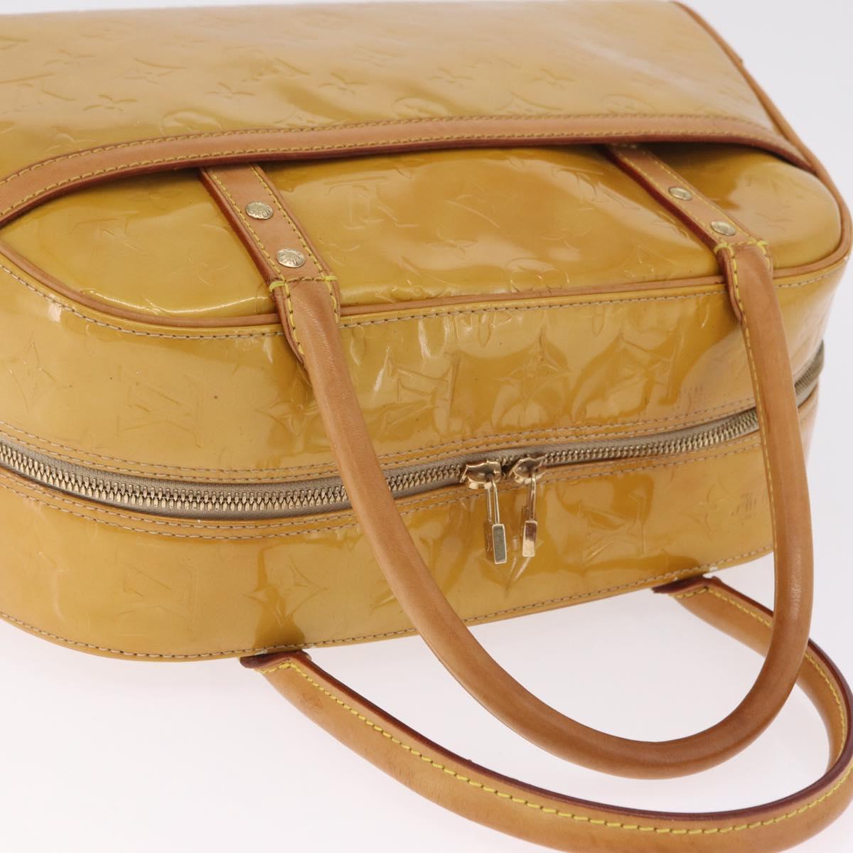 LOUIS VUITTON Monogram Vernis Tompkins Square Bag Beige M91149 LV Auth RV017