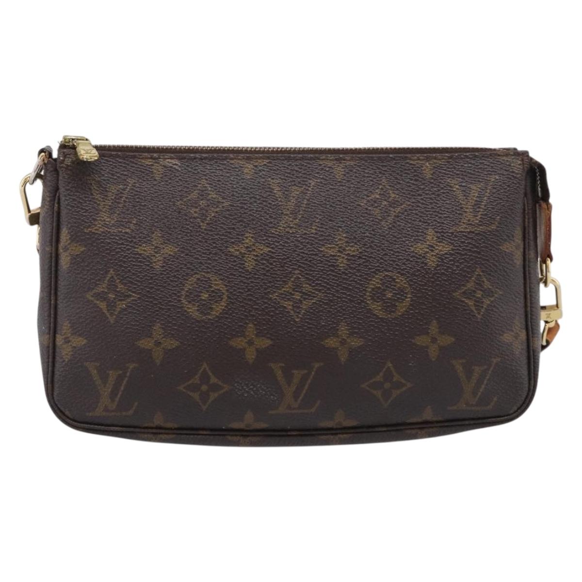 LOUIS VUITTON Monogram Pochette Accessoires Pouch M51980 LV Auth RV027
