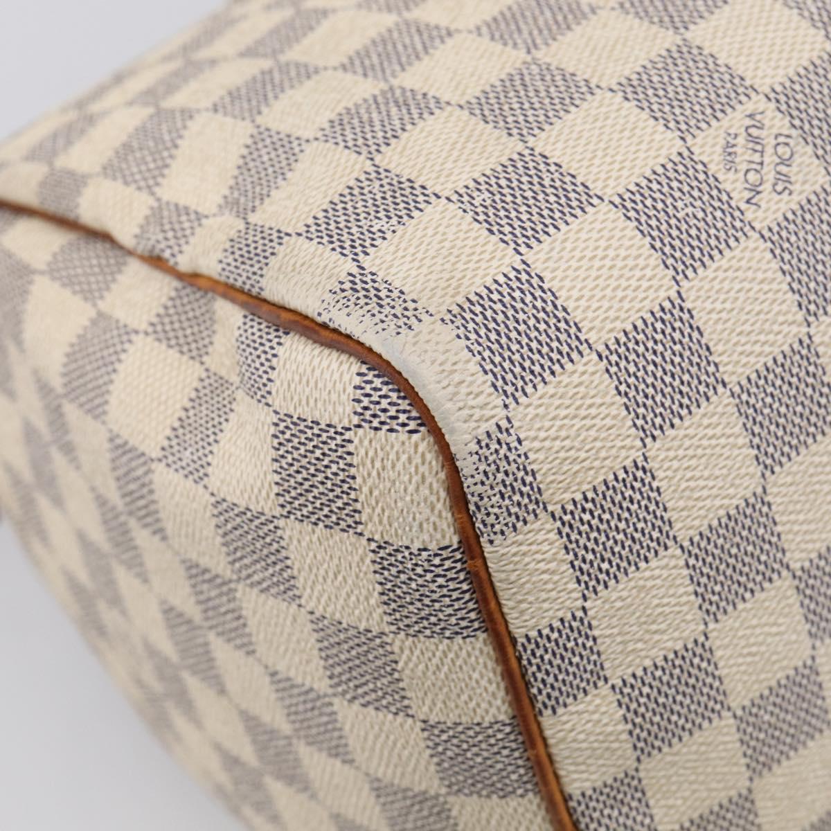 LOUIS VUITTON Damier Azur Speedy 30 Hand Bag N41533 LV Auth RV033