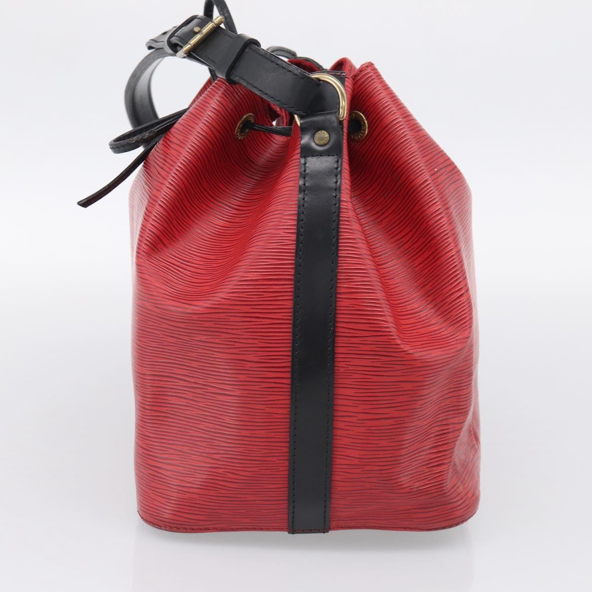LOUIS VUITTON Epi Petit Noe Bag By Color Black Red M44172 LV Auth RV034A
