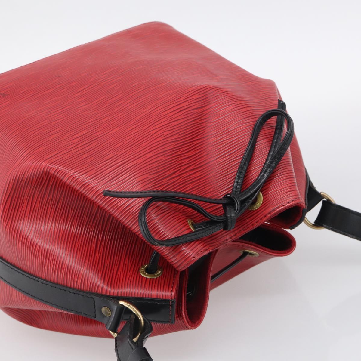 LOUIS VUITTON Epi Petit Noe Bag By Color Black Red M44172 LV Auth RV034A