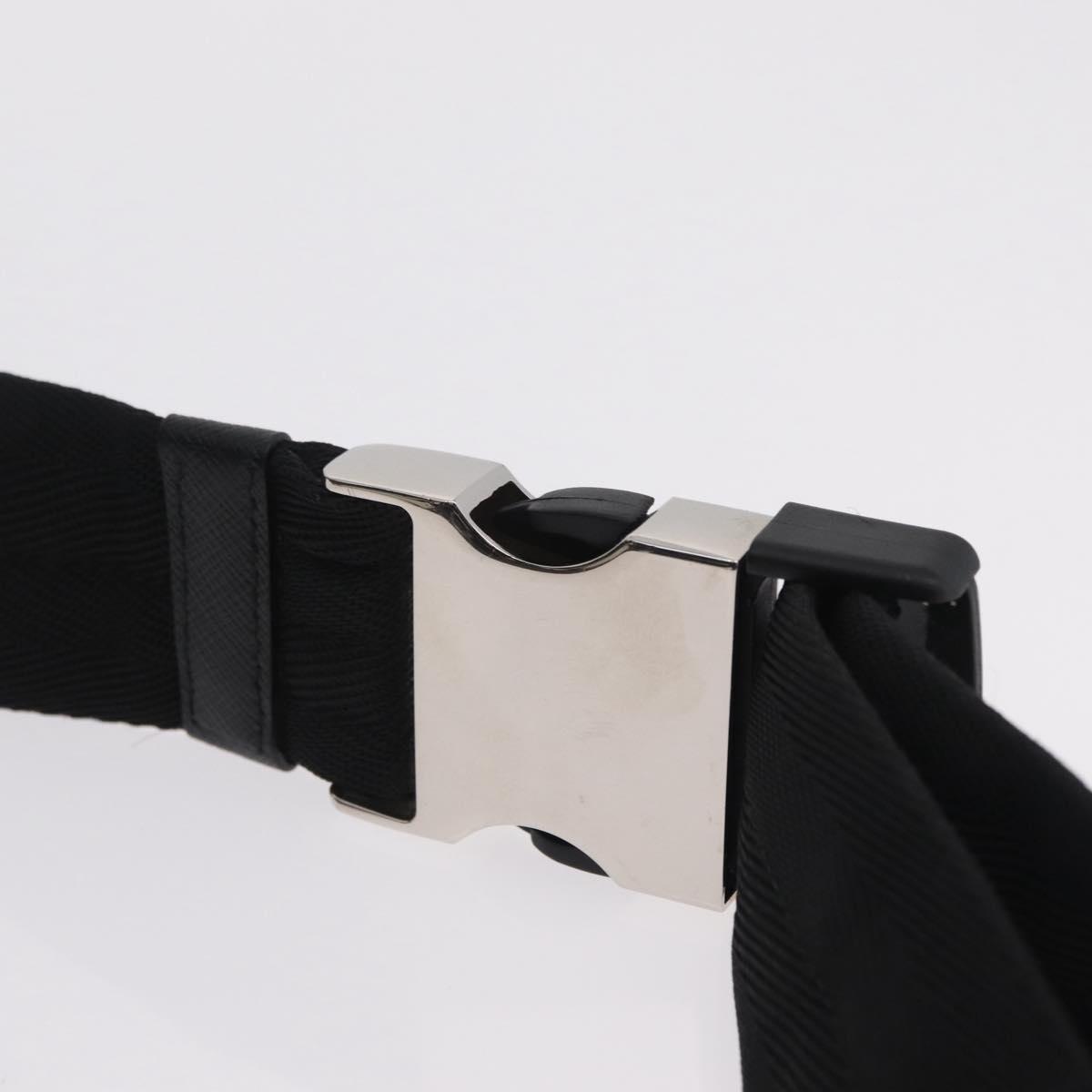 PRADA Comic Illustration Body Bag Nylon Black White Auth RV037A