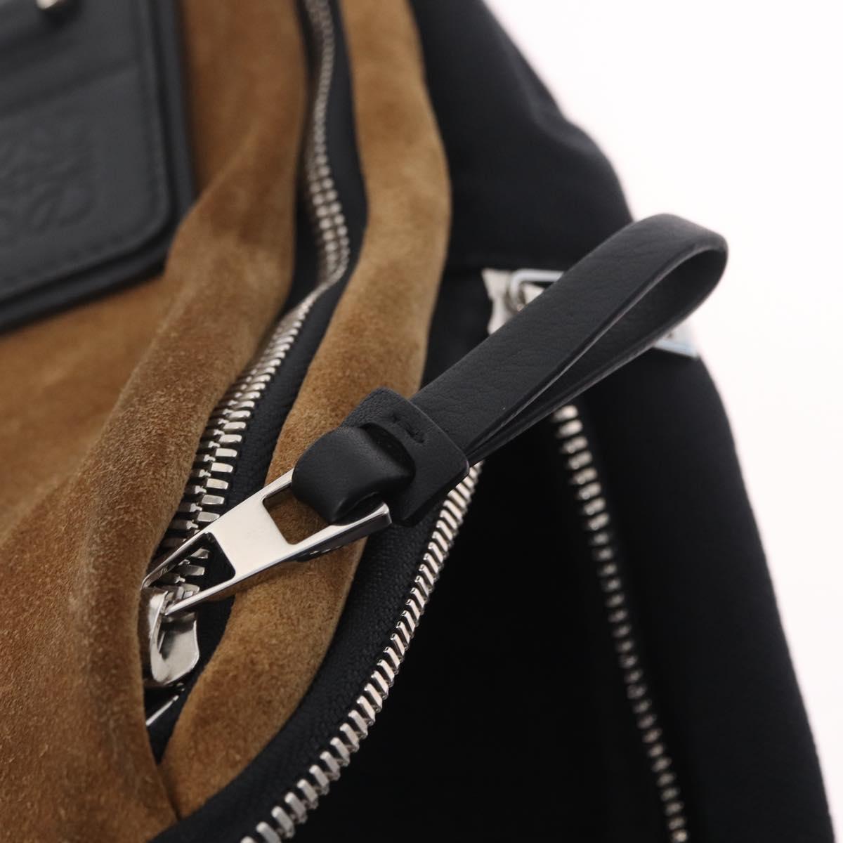 LOEWE Body Bag Suede BFLXFXSX01-1628 Brown Silver Auth RV038V