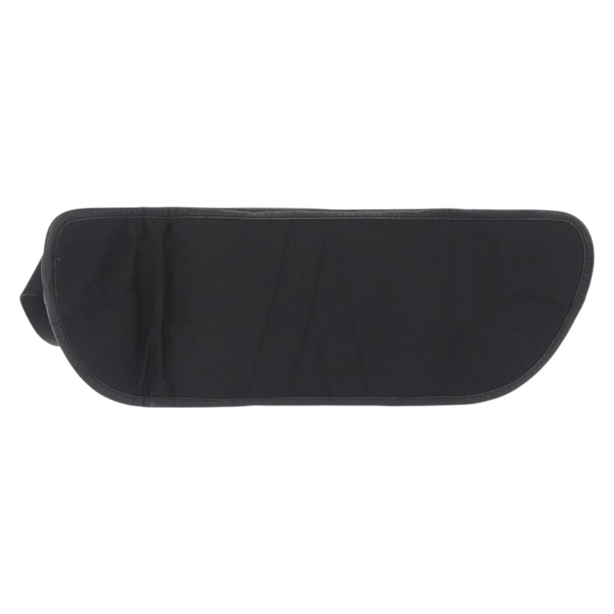 Moncler Waist Bag Nylon Leather Black Auth RV039