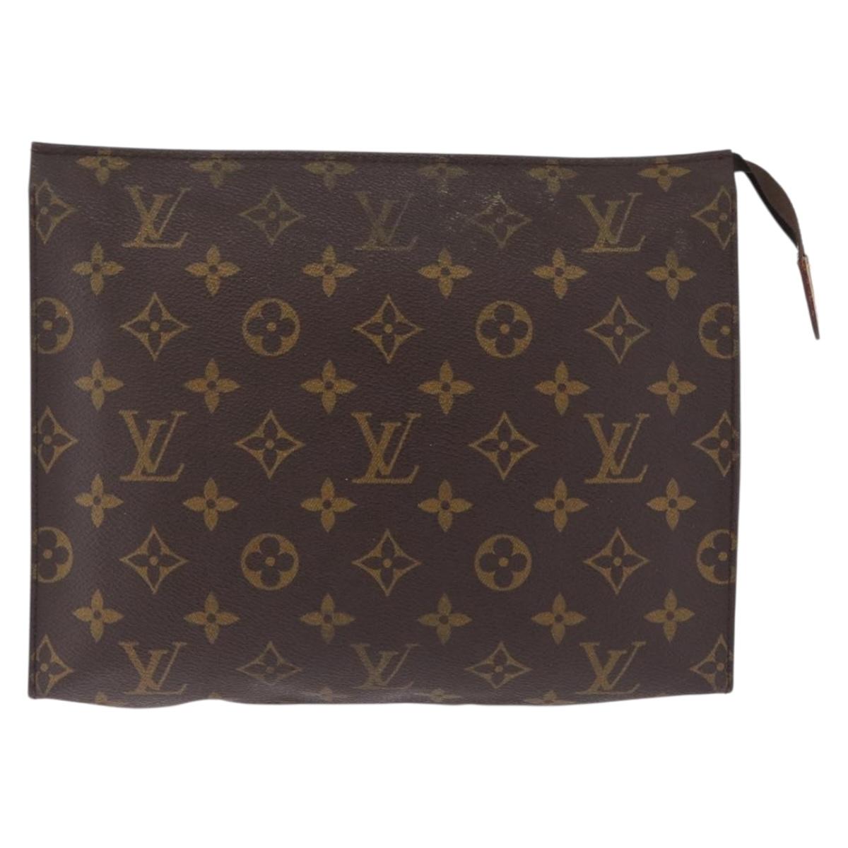 LOUIS VUITTON Monogram Poche Toilette 26 Pouch M47542 LV Auth RV043