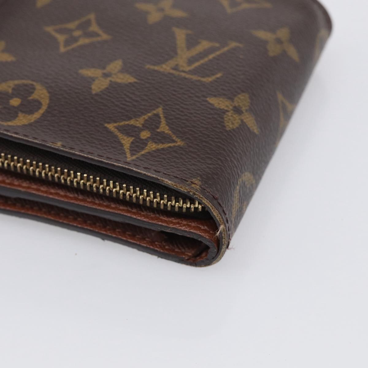 LOUIS VUITTON Monogram Compact Zip Wallet M61667 LV Auth RV047