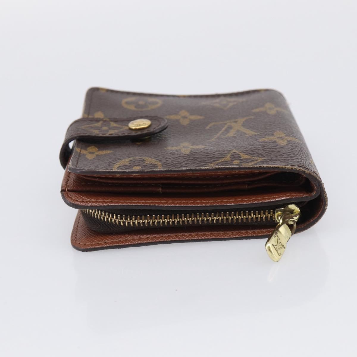 LOUIS VUITTON Monogram Compact Zip Wallet M61667 LV Auth RV047
