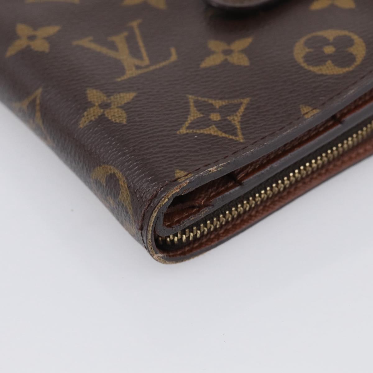LOUIS VUITTON Monogram Compact Zip Wallet M61667 LV Auth RV047