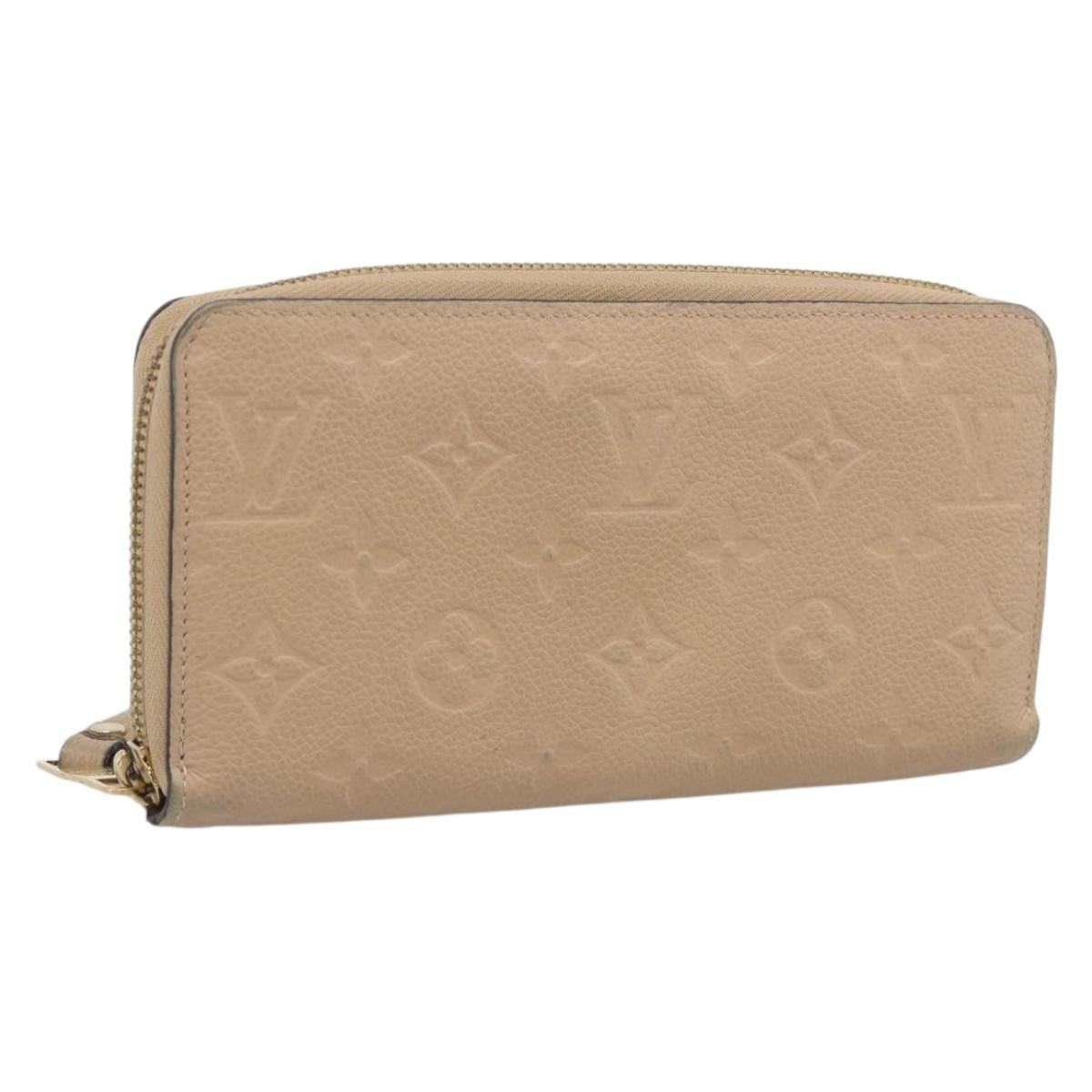 LOUIS VUITTON Monogram Empreinte Zippy Wallet Tour Rrail M69034 LV Auth RV049