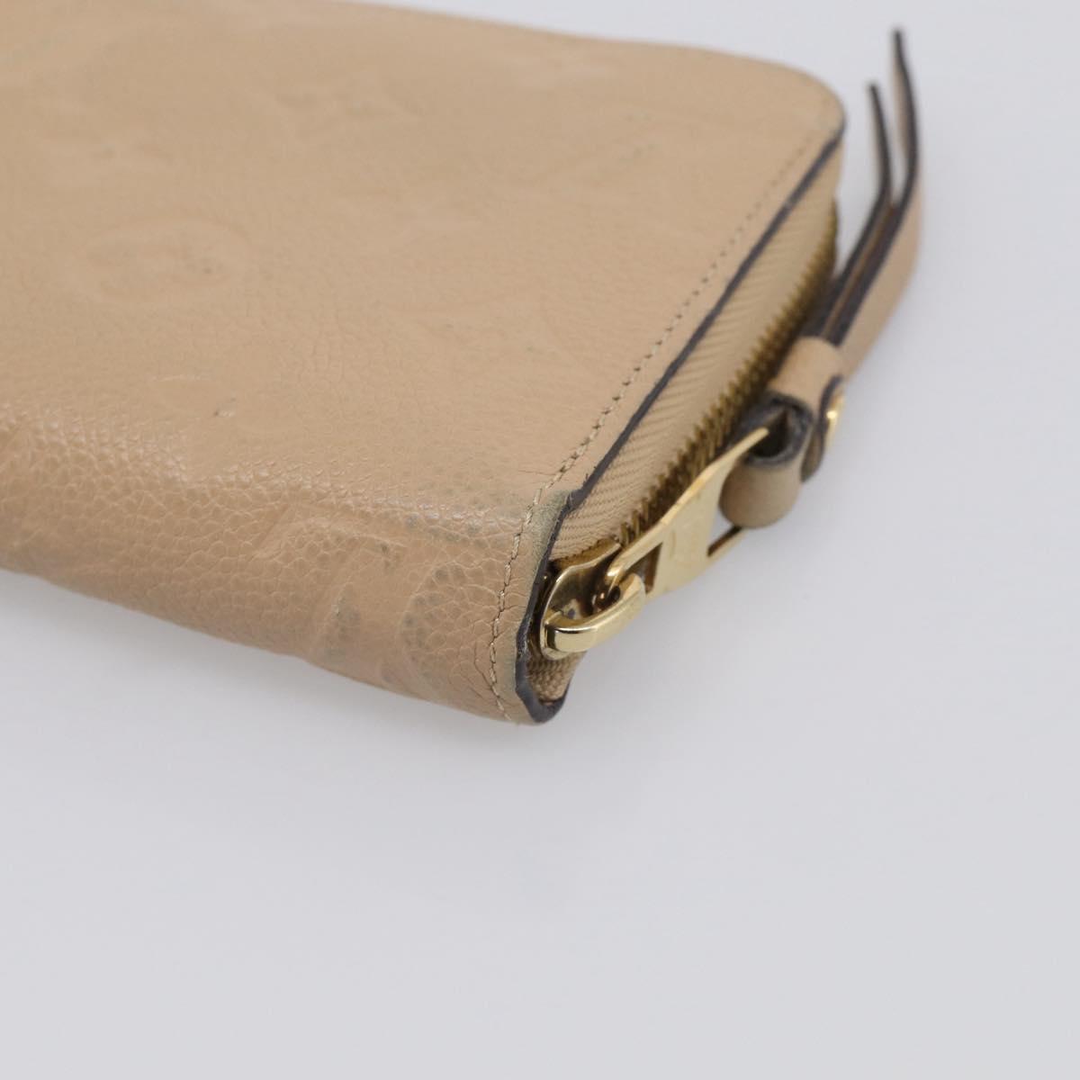 LOUIS VUITTON Monogram Empreinte Zippy Wallet Tour Rrail M69034 LV Auth RV049