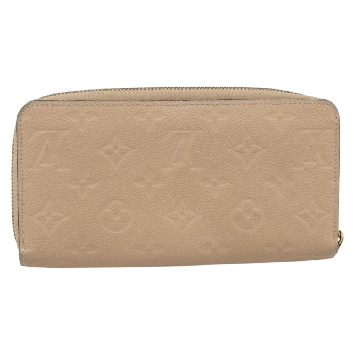 LOUIS VUITTON Monogram Empreinte Zippy Wallet Tour Rrail M69034 LV Auth RV049