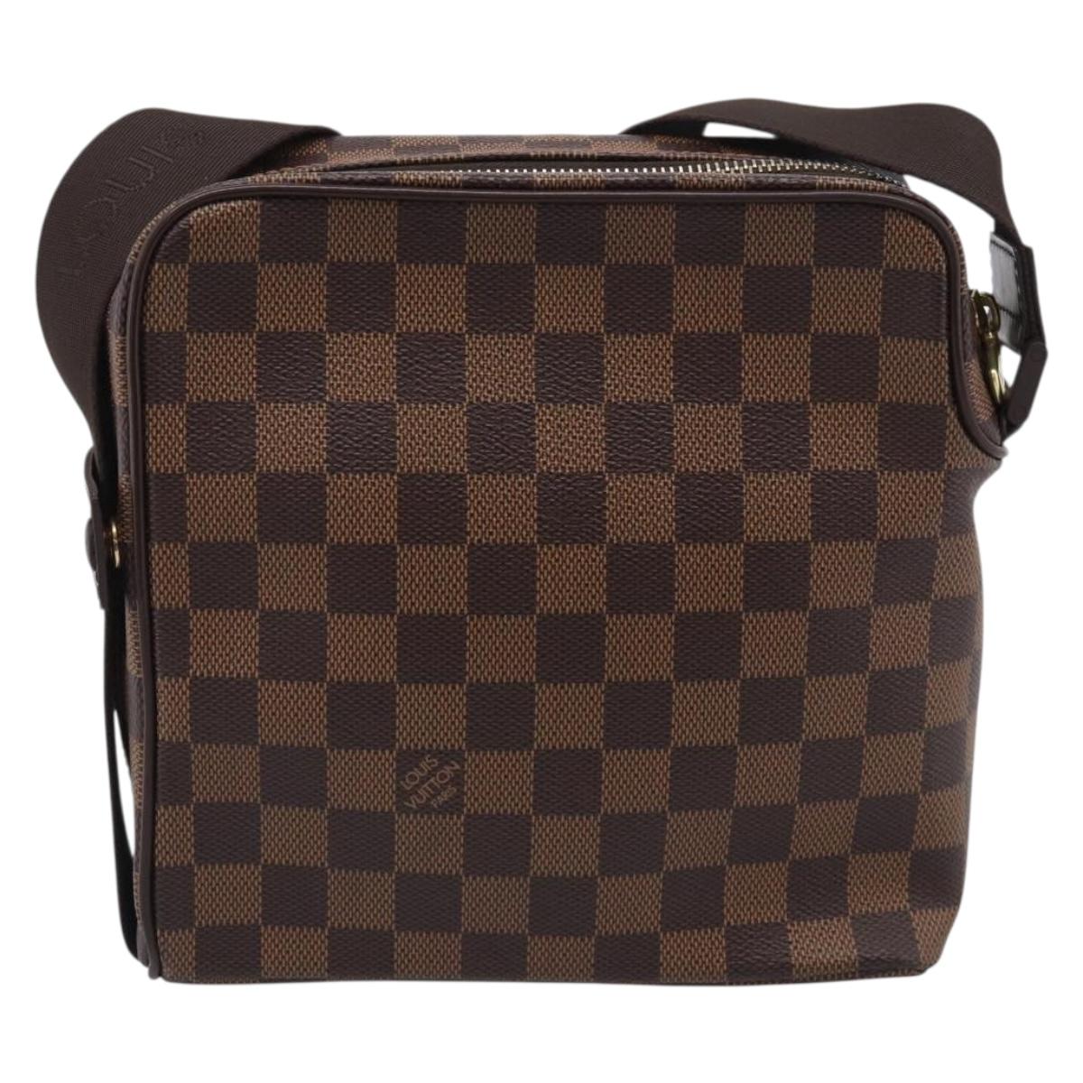 LOUIS VUITTON Damier Ebene Olaf PM Shoulder Bag N41442 LV Auth RV052V
