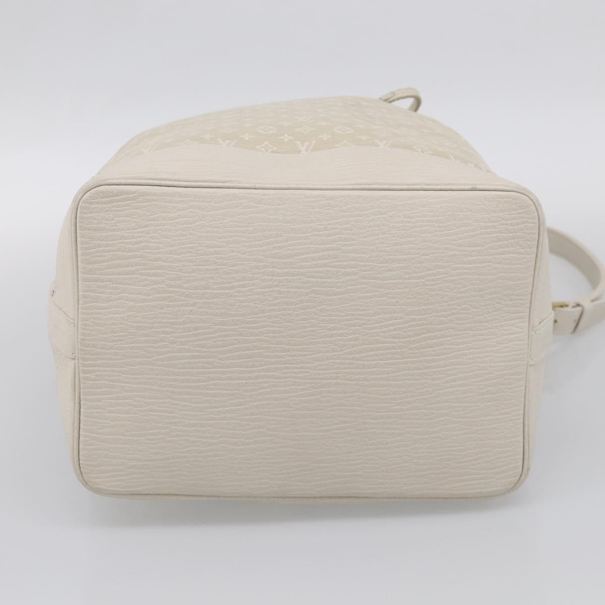 LOUIS VUITTON Monogram Mini Lin Noe Bag White Dunne M95315 LV Auth RV055V