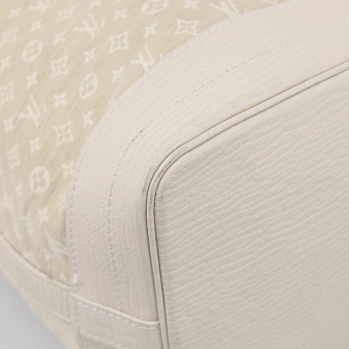 LOUIS VUITTON Monogram Mini Lin Noe Bag White Dunne M95315 LV Auth RV055V