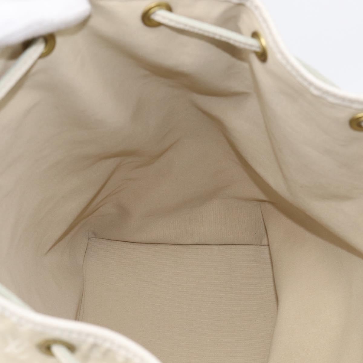 LOUIS VUITTON Monogram Mini Lin Noe Bag White Dunne M95315 LV Auth RV055V