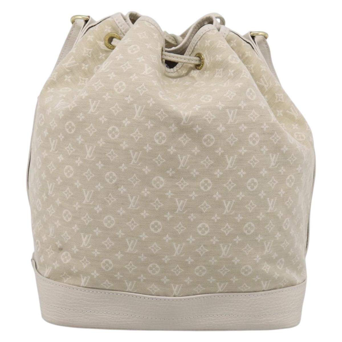 LOUIS VUITTON Monogram Mini Lin Noe Bag White Dunne M95315 LV Auth RV055V