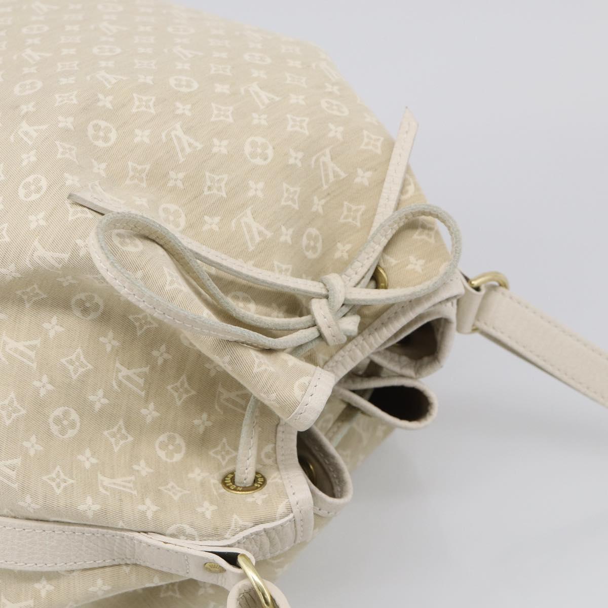 LOUIS VUITTON Monogram Mini Lin Noe Bag White Dunne M95315 LV Auth RV055V