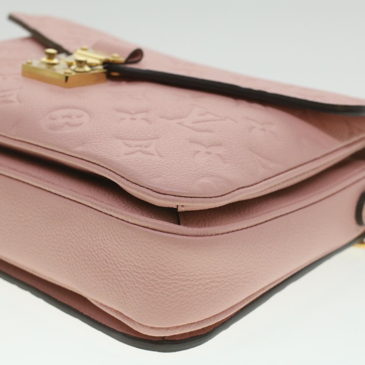 LOUIS VUITTON Empreinte Pochette Metis MM Hand Bag 2way Pink M44018 LV Auth S106