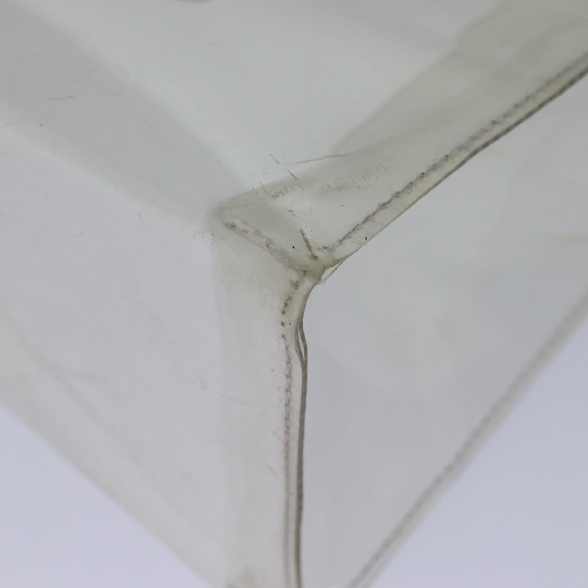 HERMES Vinyl Kelly Hand Bag Vinyl Clear Auth S1397