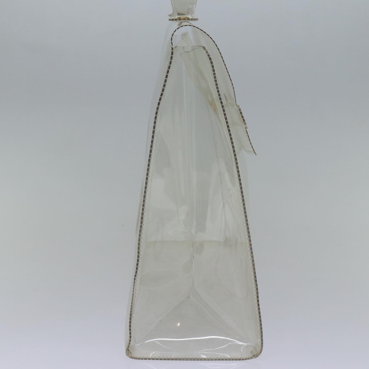 HERMES Vinyl Kelly Hand Bag Vinyl Clear Auth S1397