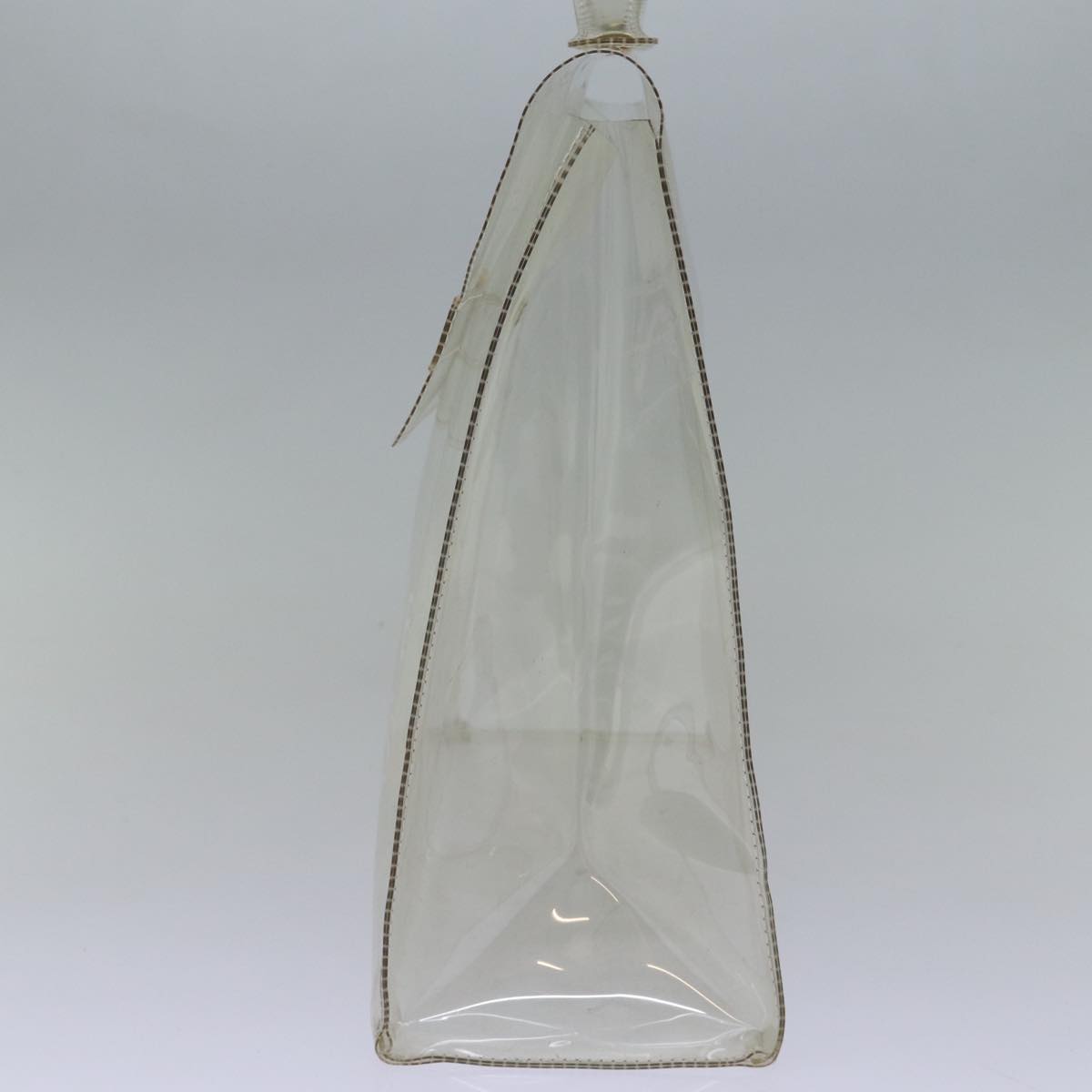 HERMES Vinyl Kelly Hand Bag Vinyl Clear Auth S1397