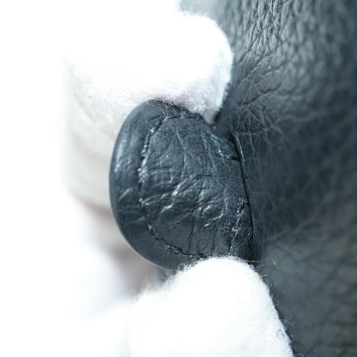 HERMES Evelyn TPM Shoulder Bag Taurillon Leather Black Silver Auth SK003SM