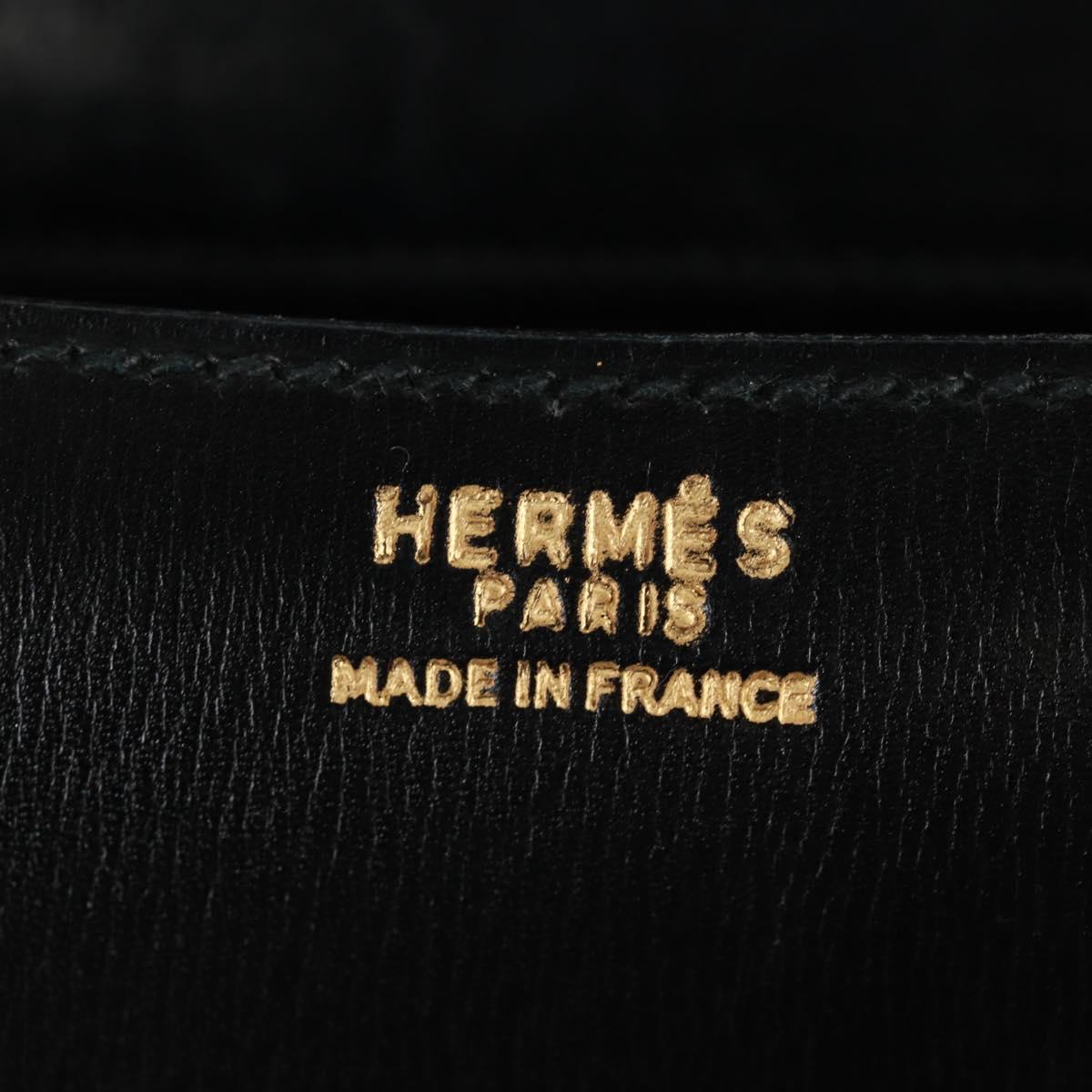 HERMES Constance 24 Shoulder Bag Bock Scarf Black Gold Auth SK006SM