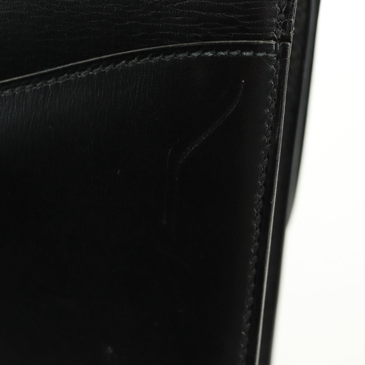 HERMES Constance 24 Shoulder Bag Bock Scarf Black Gold Auth SK006SM