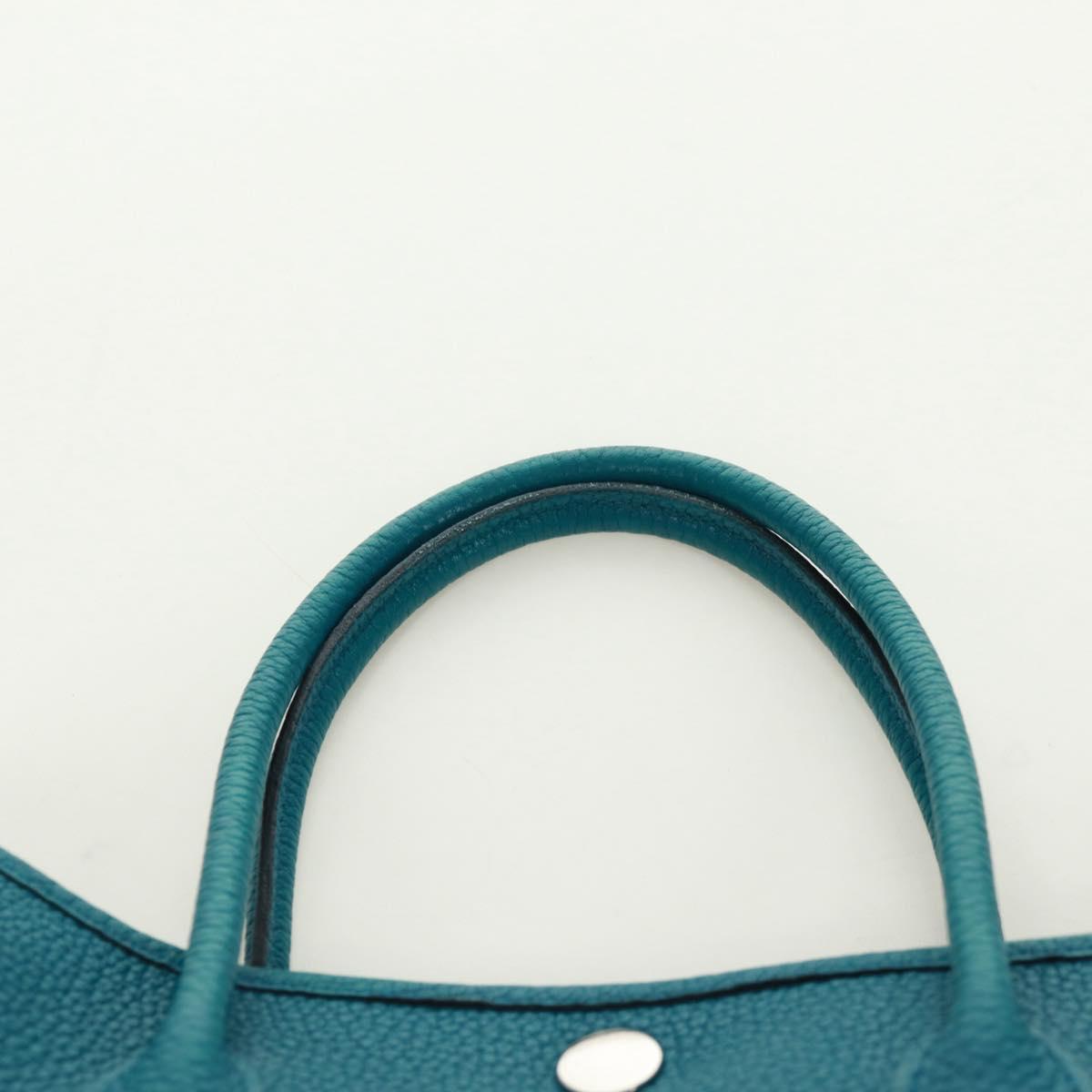 HERMES Garden Party TPM Hand Bag Vash Country Silver Corver Auth SK021SM