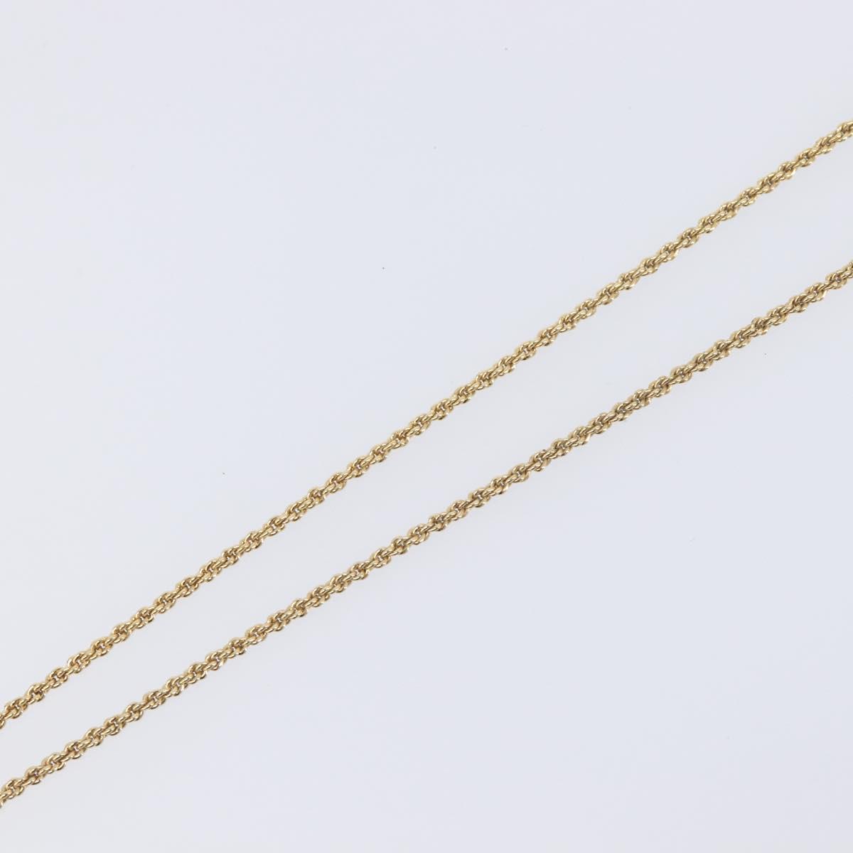Christian Dior Necklace Metal Gold Tone Auth SK144