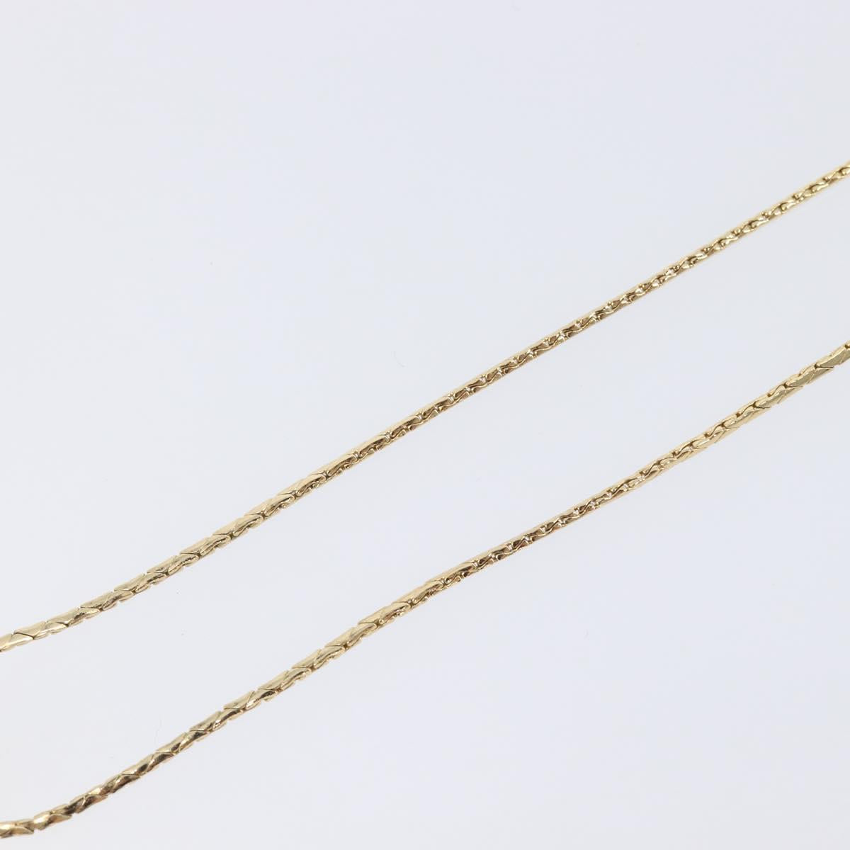 Christian Dior Necklace Metal Gold Tone Auth SK147V