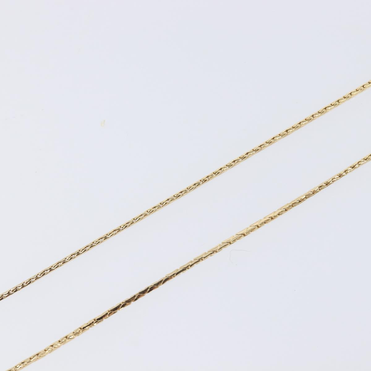 Christian Dior Necklace Metal Gold Tone Auth SK147V